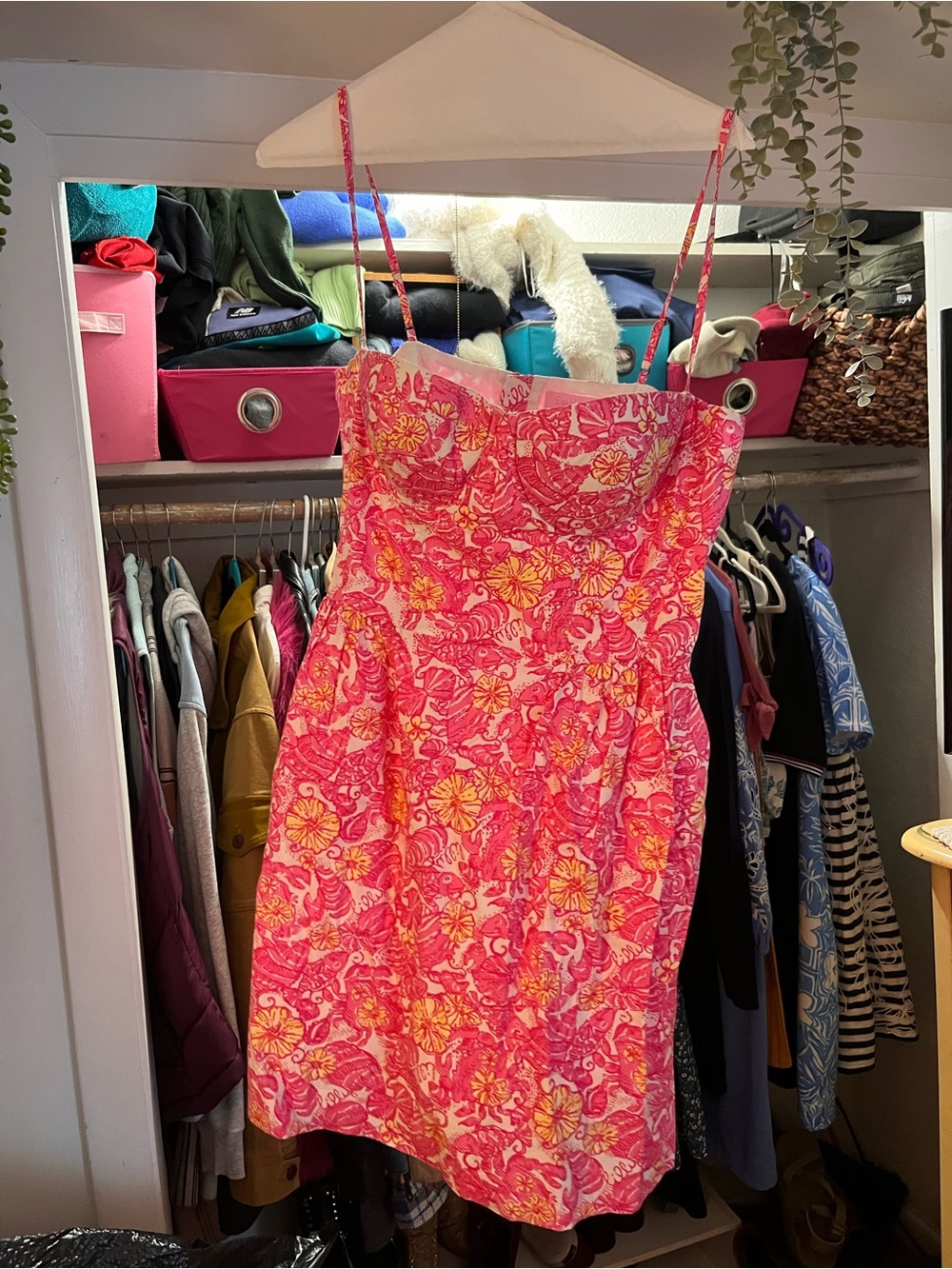 Lilly Pulitzer Pink and Yellow Floral Mini Dress